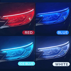 Flexible LED Headlight Strips - Neon Blue LED Headlights - Ambient Car Vibes